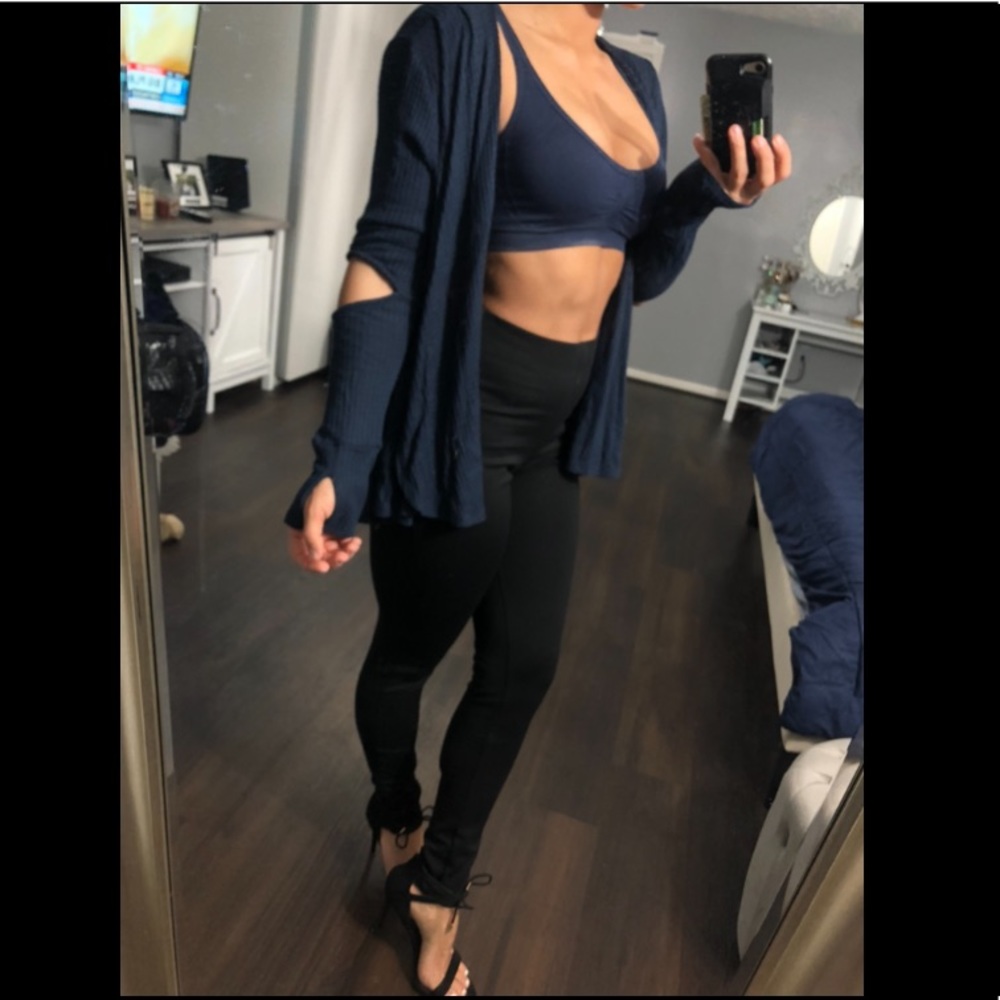 Open elbow lounge cardigan